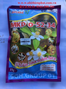 SIÊU KÍCH HOA - TẠO MẦM HOA  0-52-34 M.K.P - Gói 1kg
