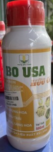 Phân bón lá vi lượng Bo  hữu cơ USA LDVM hạn chế rụng bông, đậu trái nhiều.